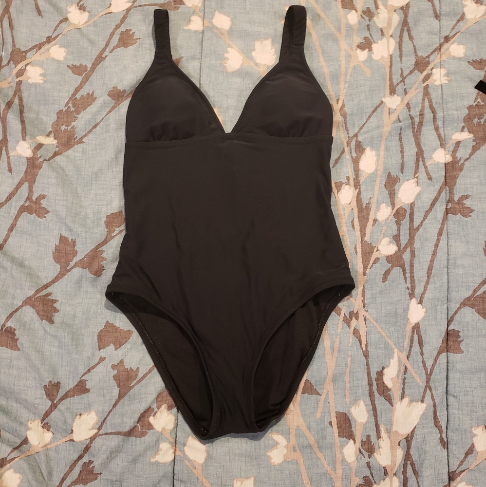 Womens Mossimo black one piece swimsuit